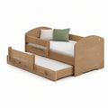 Cama Infantil em MDF Carvalho Claro com Cama Auxiliar Deslizante para Colchões 200 x 90 cm e 190 x 90 cm